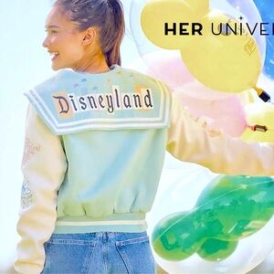 DISNEYLAND Varsity Bomber Jacket with Letter Patch, Size Women’s Small BNWT